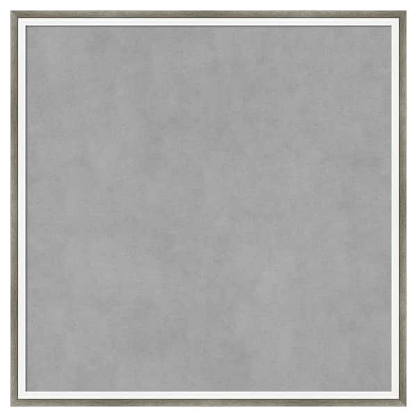 Amanti Art Lucie Silver White 21 in. x 21 in Framed Magnetic Board