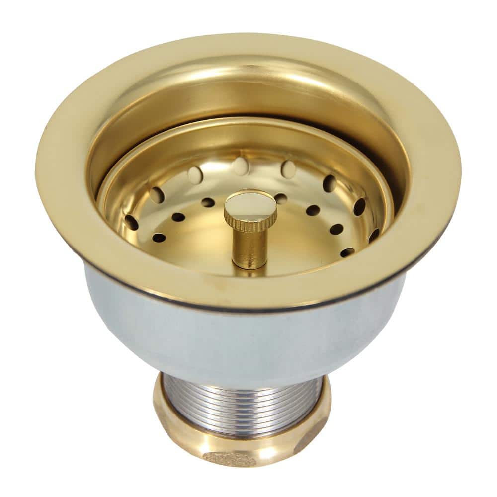 3-1/2 in. Stainless Steel Kitchen Strainer Drain in Polished Brass price history on PriceWatchPro