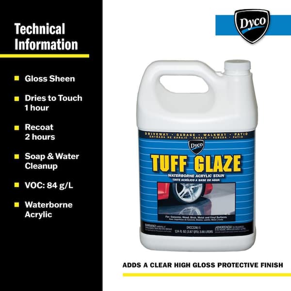 Dyco Tuff Glaze 1 gal. C22W Clear High Gloss Waterborne Acrylic Sealer  DYCC22W/1 - The Home Depot