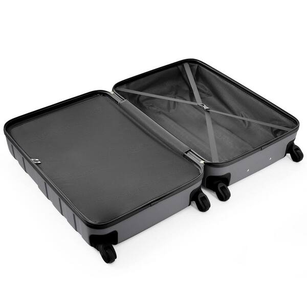 LIVACA 3-Piece Gray ABS Plastic Hardshell Lightweight Durable