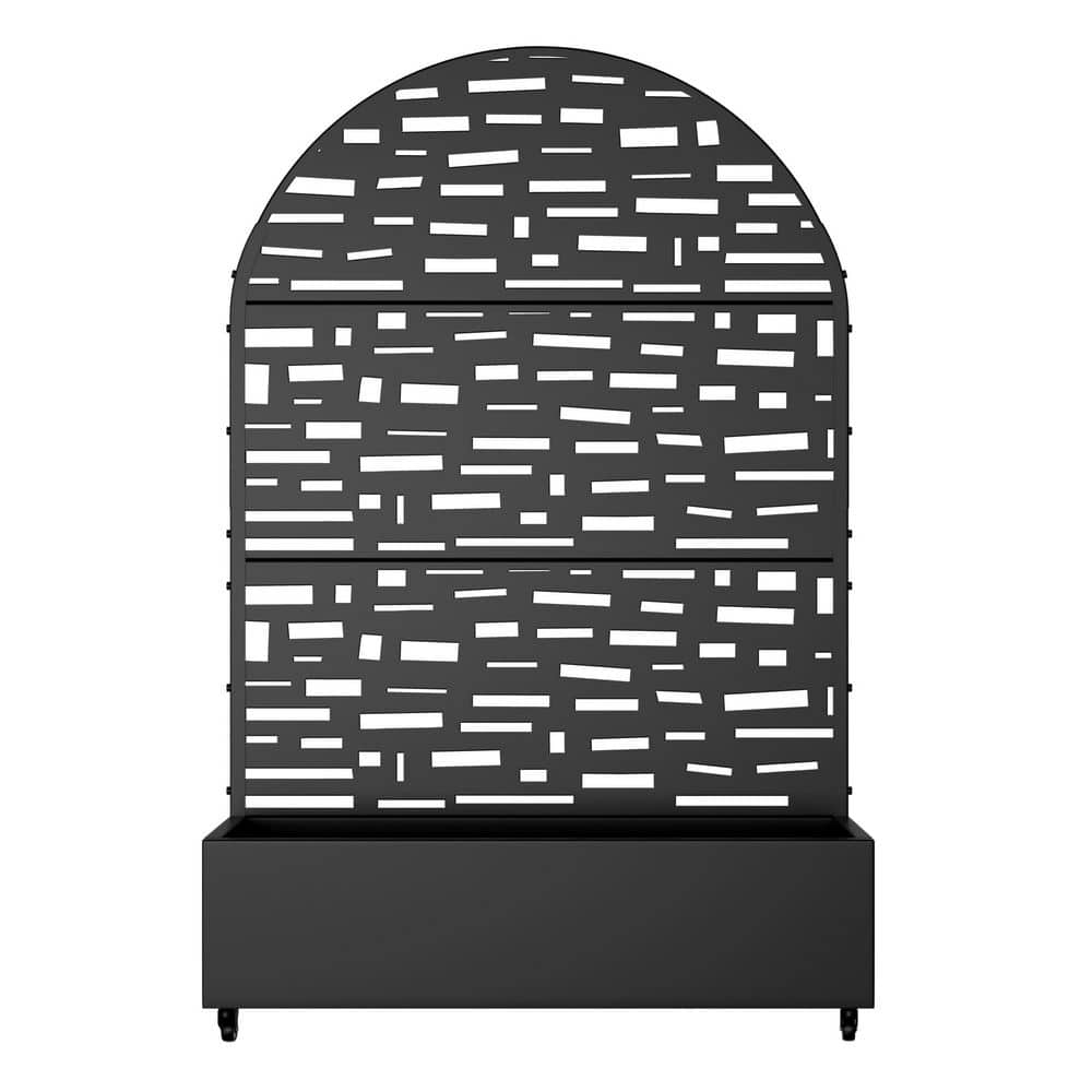 47 in. x 16 in. x 12 in. Black Steel Boulevard Outdoor Planting Box with 73 in. x 47 in. bins Climbing Frame (1-Pack) price history on PriceWatchPro