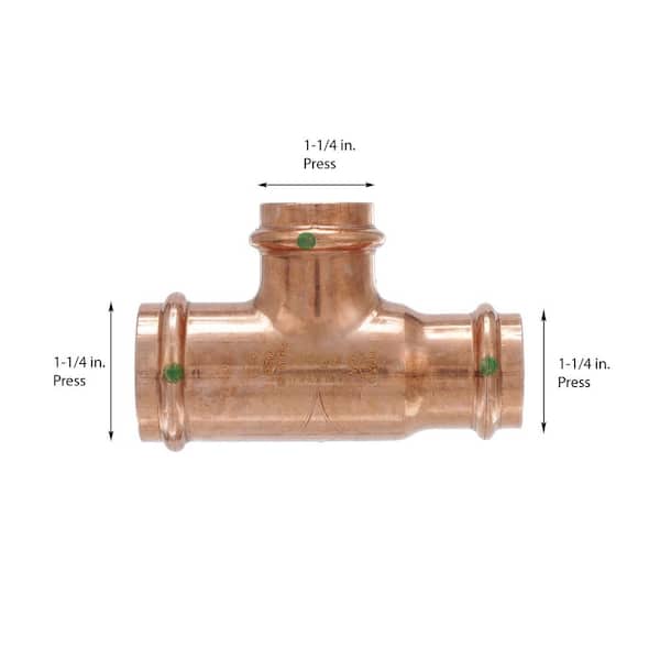 ProPress 1-1/4 in. x 1 in. x 1 in. Press Copper Tee