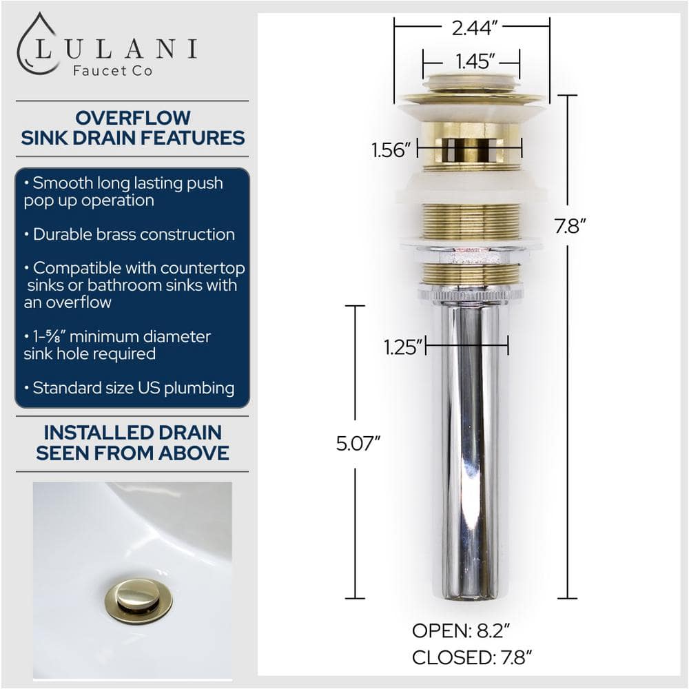 St. Lucia Champagne Gold Sleek Bathroom Faucet