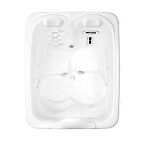 Millennium 7 - 72 in. Acrylic Center Drain Rectangular Drop-In Whirlpool Bathtub in White