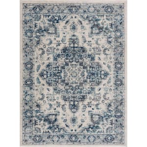 Istanbul Ivory Silver Gray 8 ft. x 10 ft. Area Rug