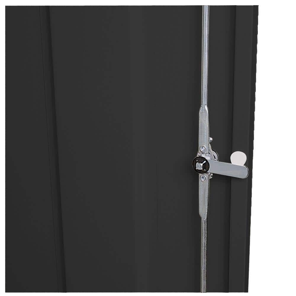 Black Steel Freestanding Lockable Office Cabinet with Adjustable Shelving