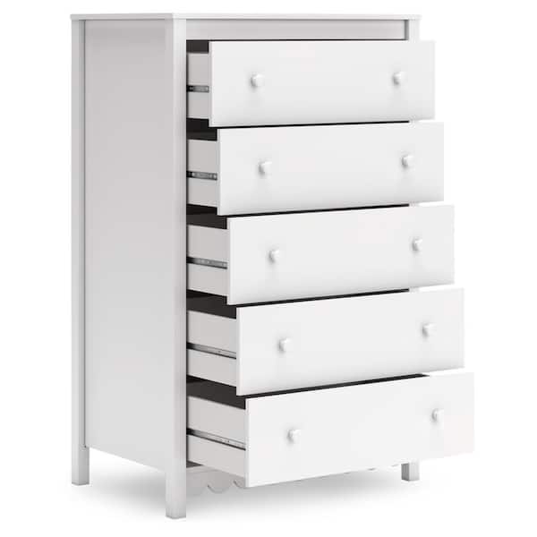 Ashley furniture ホワイト タンス 5段 Signature DESIGN BY ASHLEY Hallityn White 5 Drawer 31.61 in