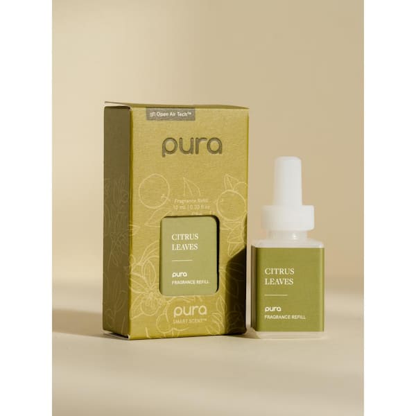 Pura Citrus Leaves - Fragrance Refill Dual Pack - Smart Vial - Targets Kitchen Malodor - for Smart Fragrance Diffusers