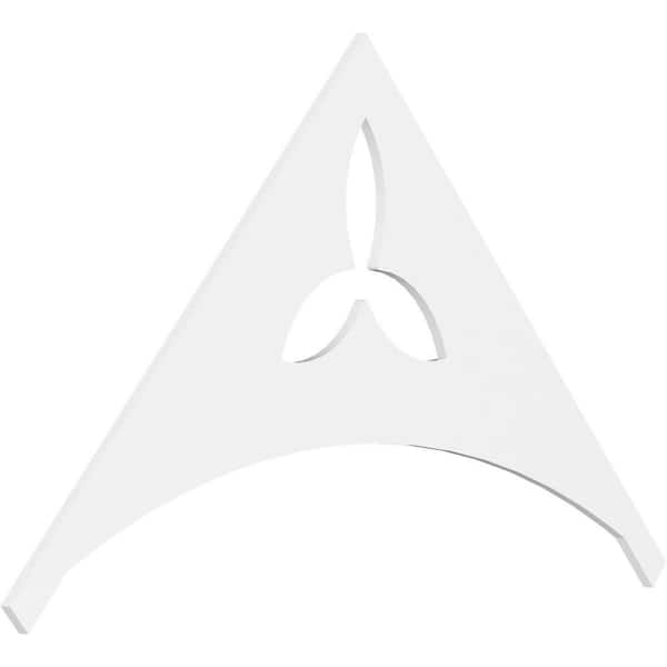 Ekena Millwork 1 in. x 72 in. x 42 in. (14/12) Pitch Naple Gable Pediment Architectural Grade PVC Moulding