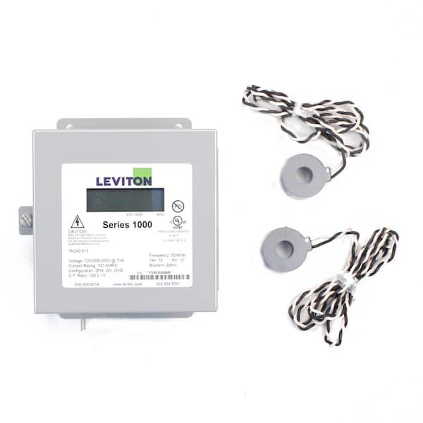 Series 1000 Single Phase Indoor Meter Kit, 120/240-Volt 100 Amp 1P 3-Wire with 2 Solid Core CTs, Gray 1K240-1SW