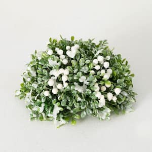 10 in. H Snowy Berry Orb Green