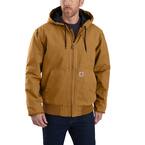 Carhartt Men's Large Black Cotton Duck Active Jacket Thermal Lined 