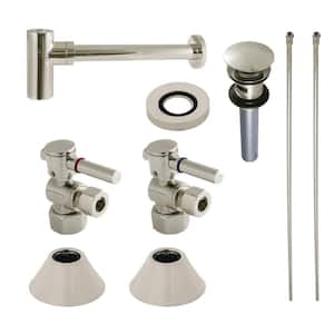 Trimscape Traditional Plumbing Sink Trim Kit 1-1/4 in. Brass with P- Trap in Polished Nickel