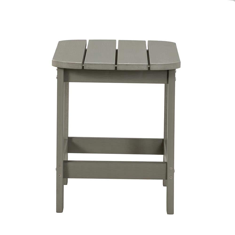 Gray Rectangle Plastic Outdoor Side Table Hwj-w113754117 - The Home Depot