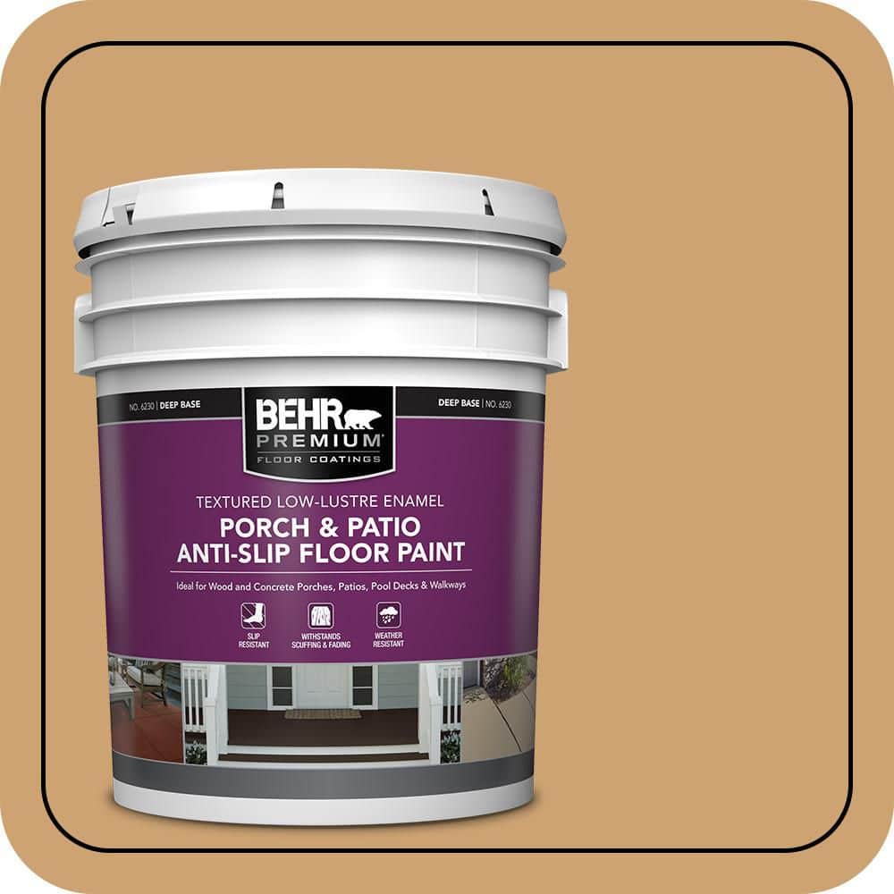 5 gal. #PFC-29 Gold Torch Textured Low-Lustre Enamel Interior/Exterior Porch and Patio Anti-Slip Floor Paint price history on PriceWatchPro