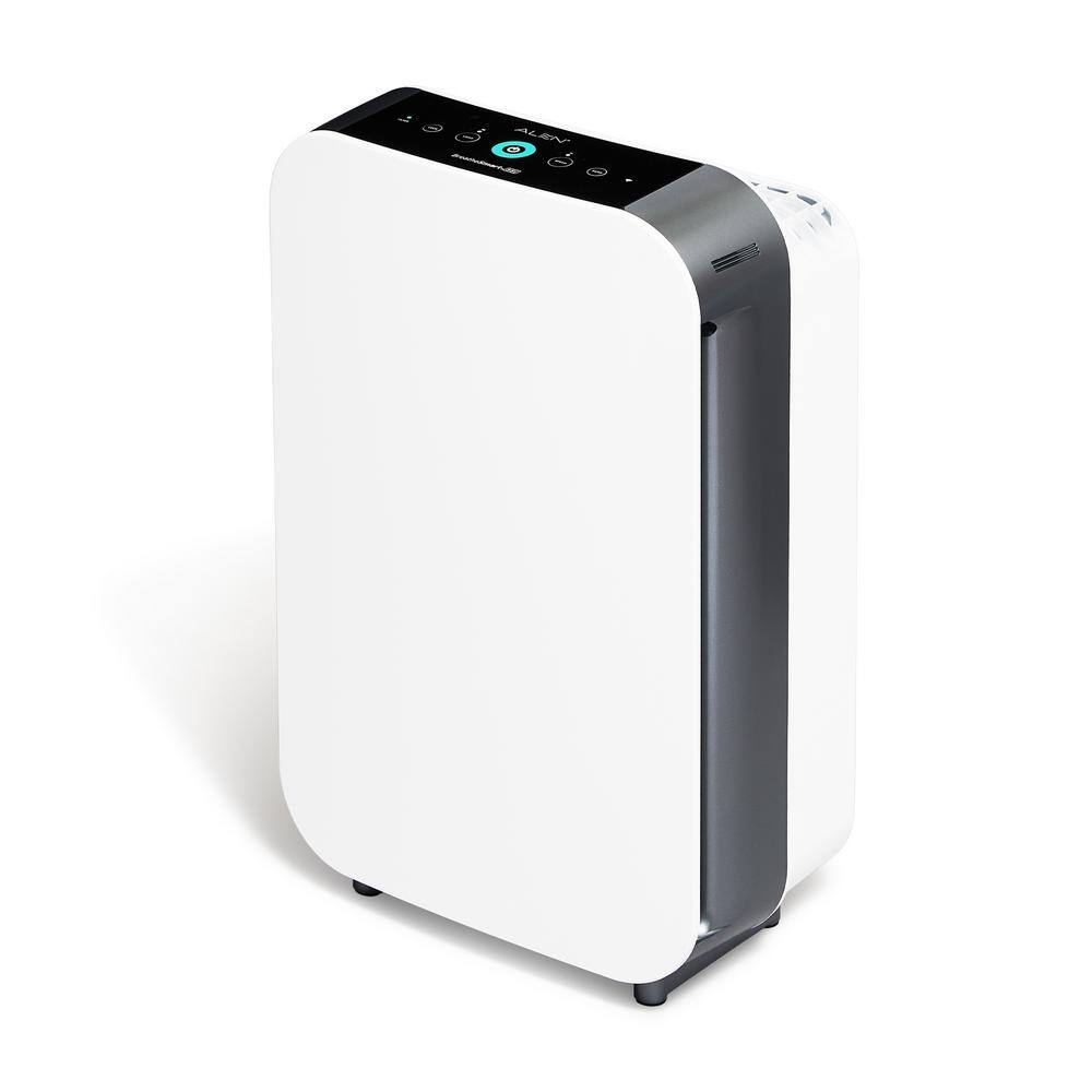 White Smart HEPA Air Purifier with Odor Absorbing Filter