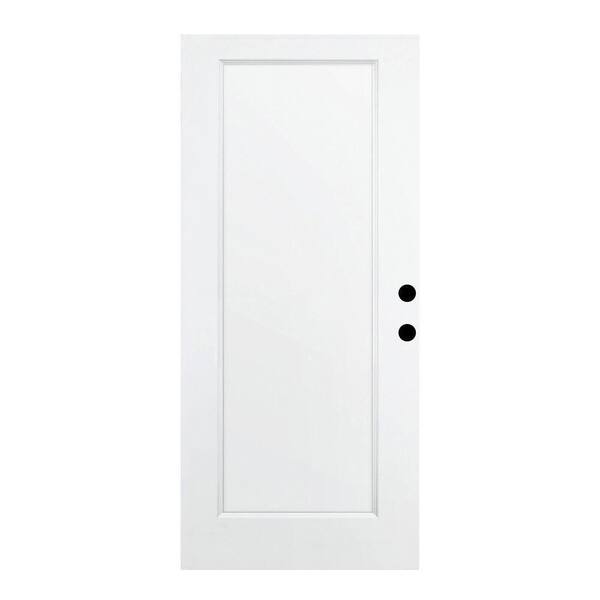 Steves & Sons Premium 1-Panel Primed White Steel Front Door Slab-DISCONTINUED