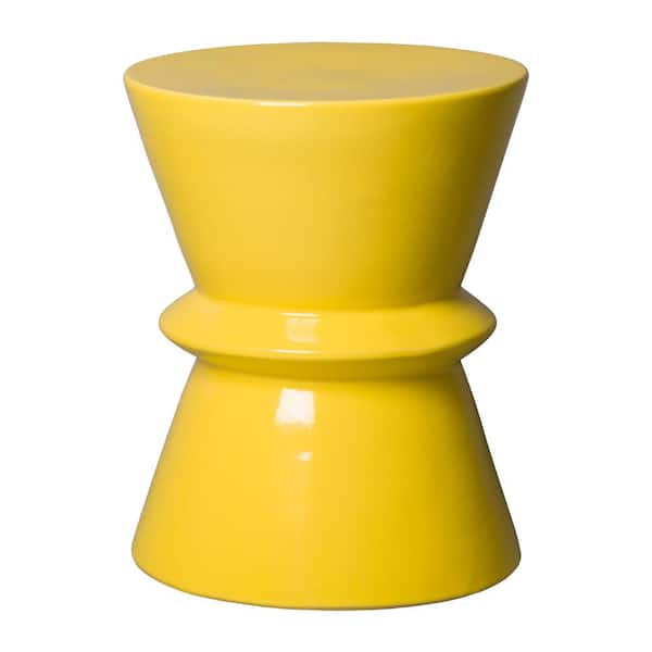 Emissary Yellow Zip Ceramic Garden Stool
