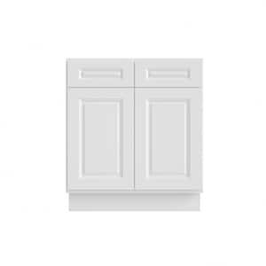30 in. W x 21 in. D x 34.5 in. H Ready to Assemble Bath Vanity Cabinet without Top in Raised Panel White