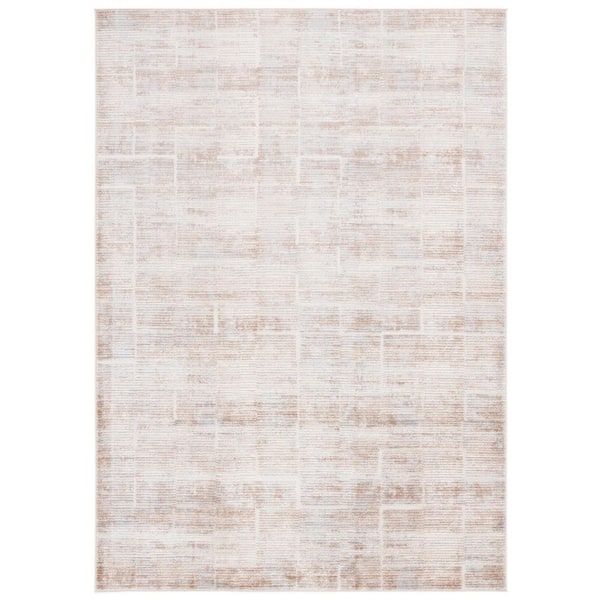 SAFAVIEH Whisper 8 ft. x 10 ft. Beige/Light Beige Distressed Abstract Area Rug