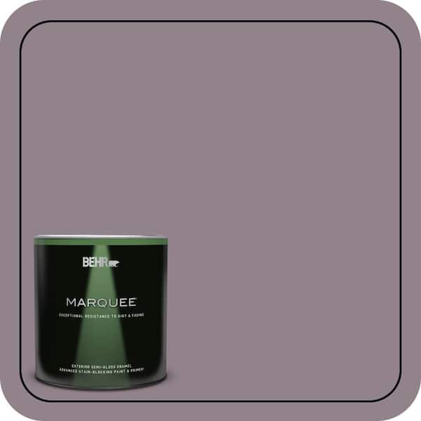BEHR MARQUEE 1 qt. #N110-4 Gothic Purple Semi-Gloss Enamel Exterior Paint & Primer