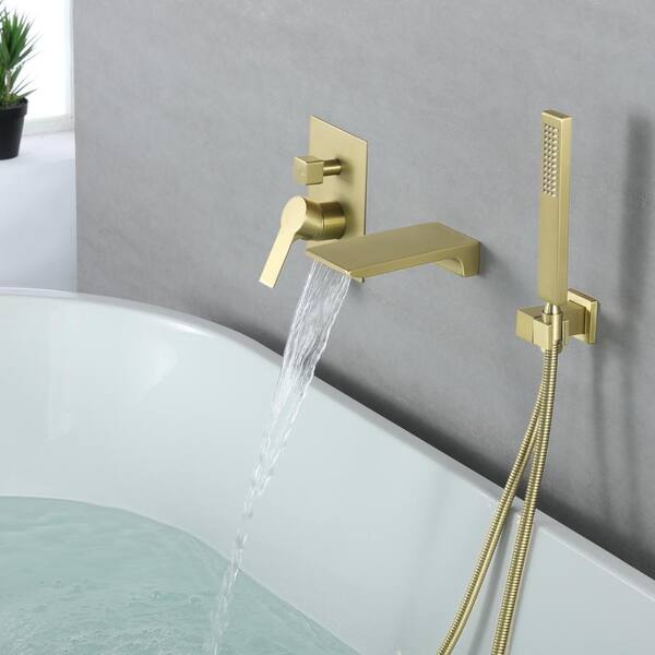 Bathroom Tub Faucet Single Handle 90 Degree Rotation Spout Mixer Tap SUS304 