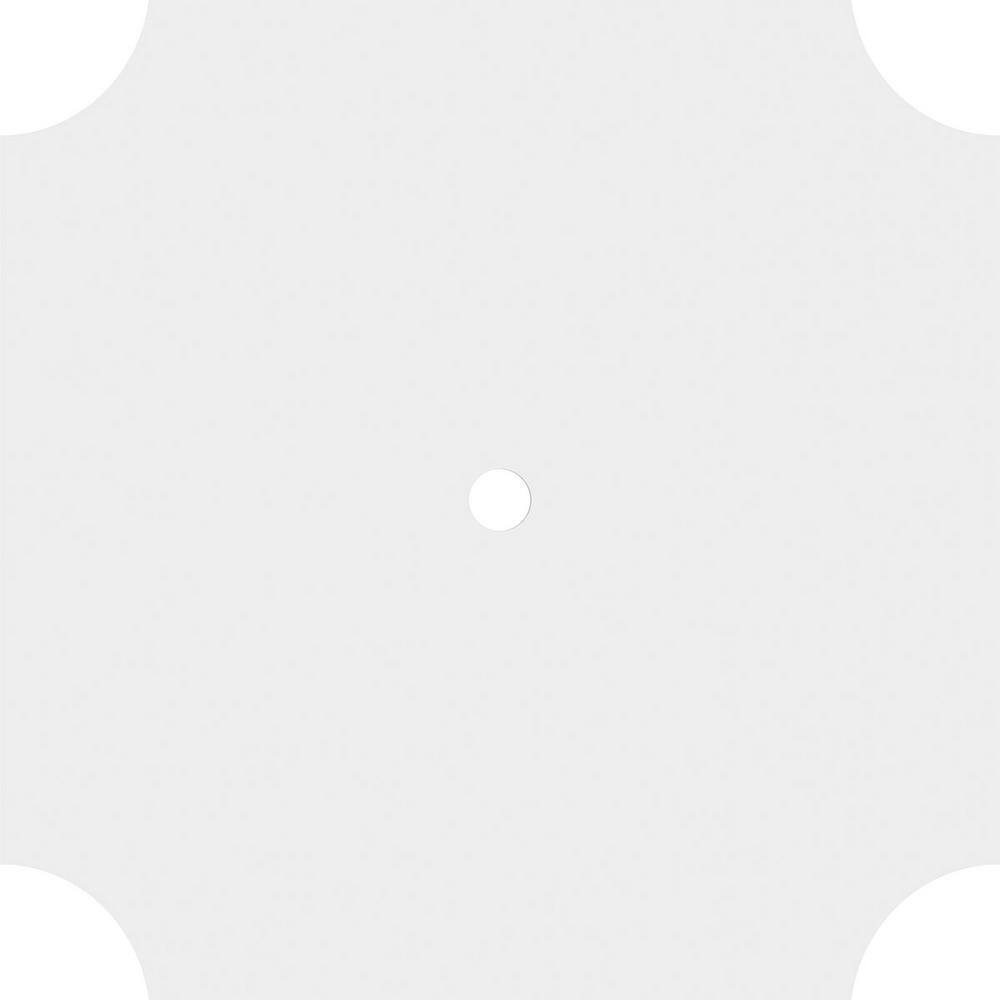 Locke White PVC Contemporary Ceiling Medallion, 18-inch Diameter