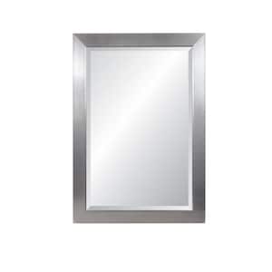 Large Rectangle Silver Beveled Glass Contemporary Mirror (41.25 in. H x 29.25 in. W)