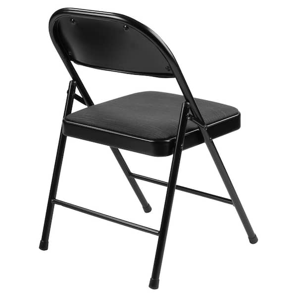 900 Star Trail Black Fabric Padded Metal Frame Folding Chair (4