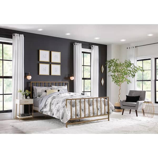 5/6 in. Integrated LED White Dimmable Recessed Light Trim with Adjustable Color Temperature, (4-Pack)