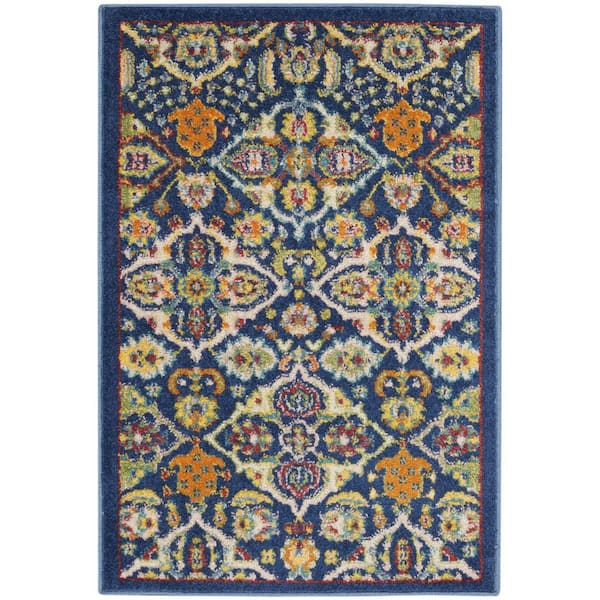 4 ft. x 6 ft. Ivory Oriental Washable Area Rug