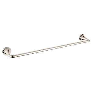Delancey 24 in. Wall Mounted Towel Bar in Polished Nickel