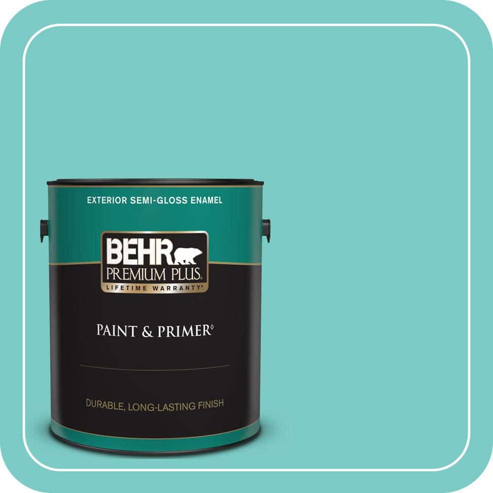 1 gal. #BIC-39 Blue Green Gem Semi-Gloss Enamel Exterior Paint & Primer price history on PriceWatchPro