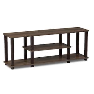 Turn-N-Tube Walnut TV Stand Entertainment Center Fits TV's up to 50 in. with Open Storage