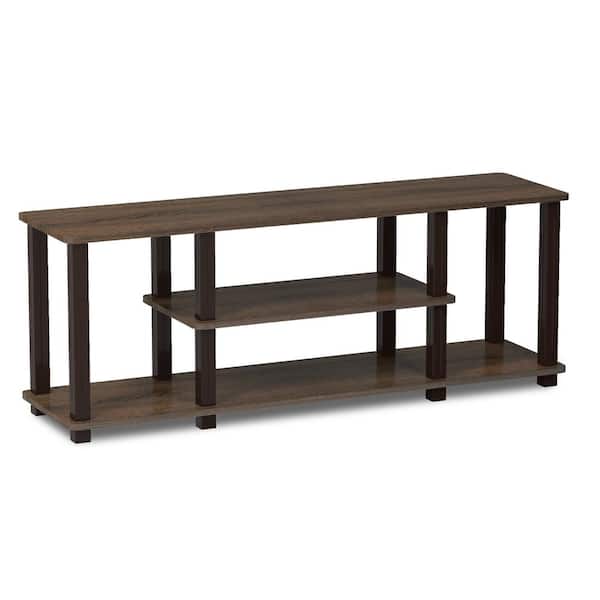 Furinno Turn-N-Tube Walnut TV Stand Entertainment Center Fits TV's up to 50 in. with Open Storage