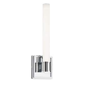 Rona 14-in 1 Light 15-Watt Chrome Integrated LED Wall Sconce