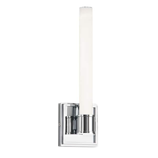 KUZCO Rona 14-in 1 Light 15-Watt Chrome Integrated LED Wall Sconce