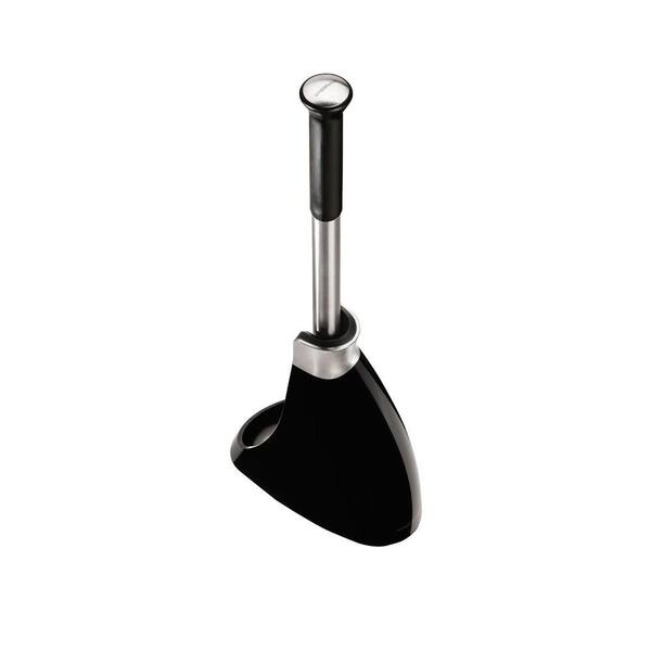 simplehuman Toilet Brush with Magnetic Caddy Holder - Black Steel