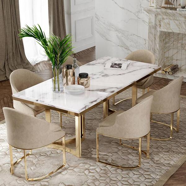 marble dining table seats 8