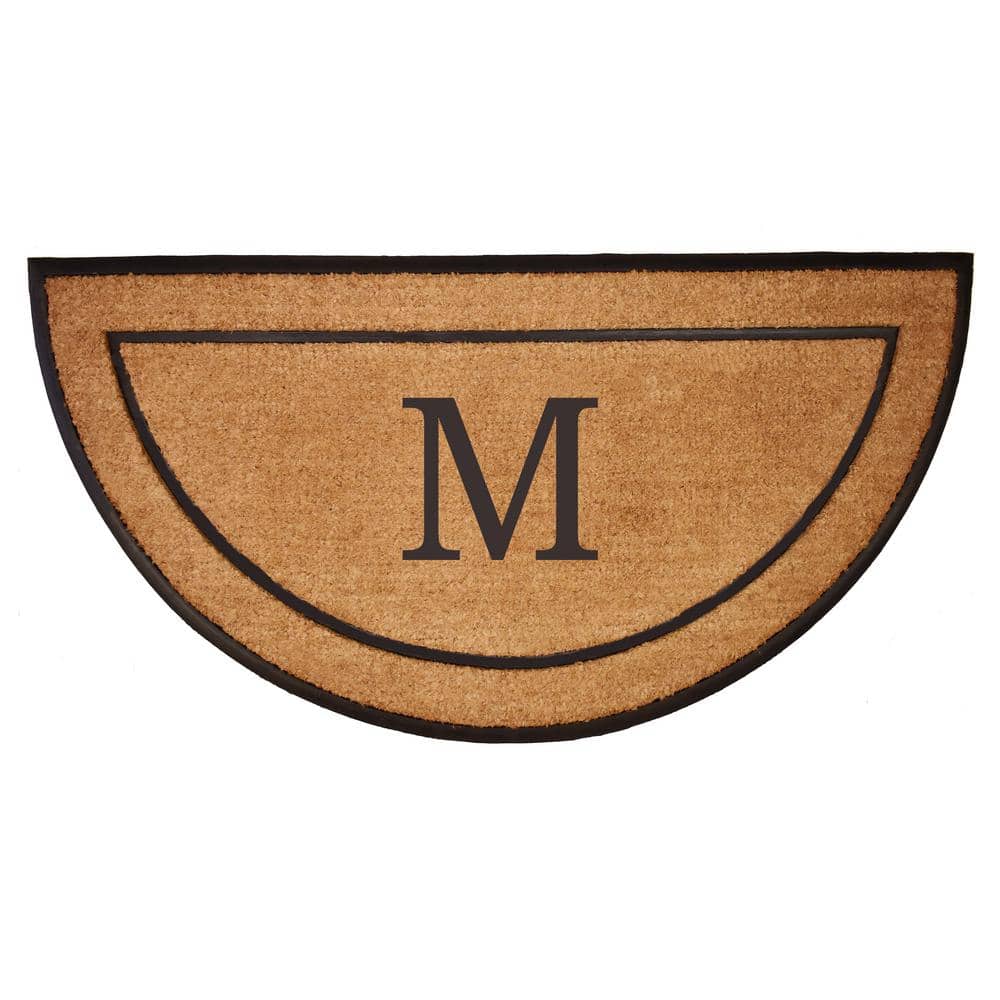 Calloway Mills The General HalfCircle Door Mat, 36" x 72", Letter M