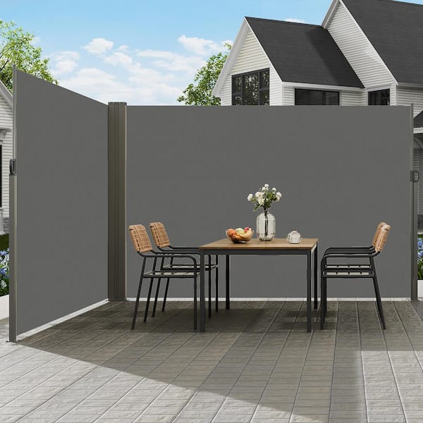 Retractable Side Awning 79 in. x 236 in. Outdoor Privacy Screen 180g. Polyester Water-Proof Retractable 2025 Upgrade