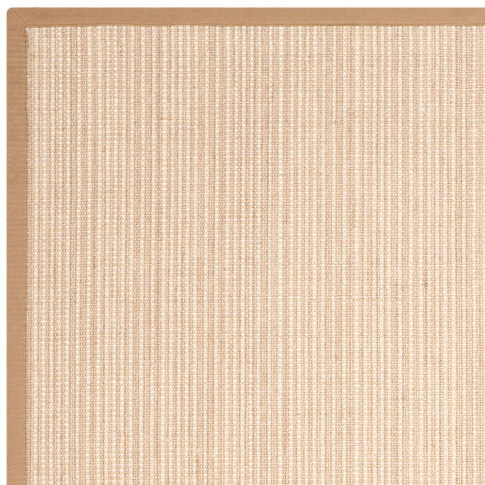 Tan Hand-Knotted Wool and Cotton Area Rug, 6' x 9'