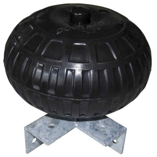 9 in. Corner Mount Dock Wheel, Black