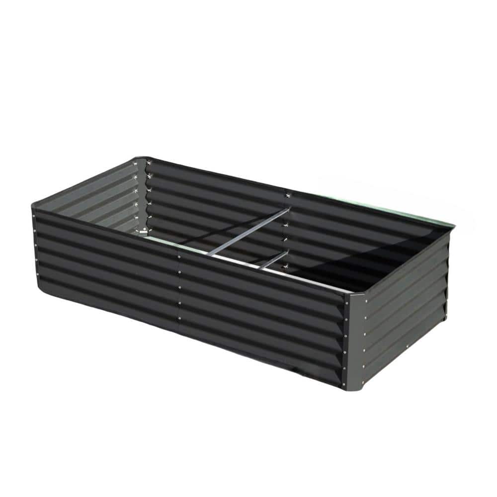6 ft. x 3 ft. x 1.5 ft. Galvanized Raised Garden Bed, Square Outdoor Plante