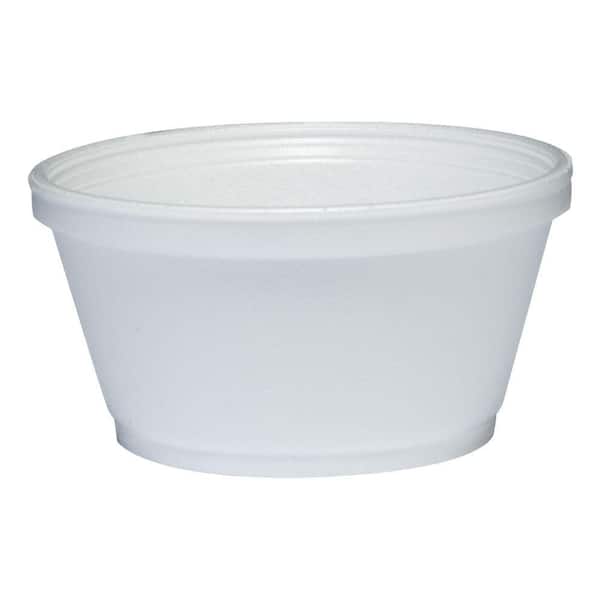 DART Insulated Foam Bowl, 8 oz., White, 1000 Per Case