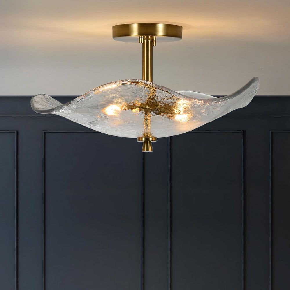 17 in 2-light Distressed Gold Rustic Linear Chandelier for Kitchen Island with no bulbs included price history on PriceWatchPro
