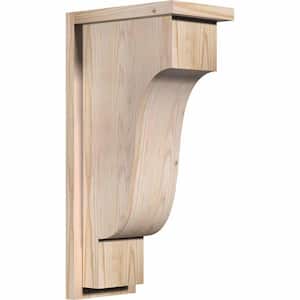 7-1/2 in. x 12 in. x 24 in. Newport Smooth Douglas Fir Corbel with Backplate