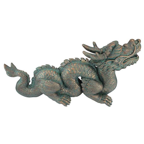 Zaer Ltd. 4.5ft Tall Large Metal Dragon Statue Decoration (for Outdoor or  Indoor use) (Tail Laying on Side)