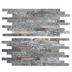 Burnished Quartz 12 in. x 13.5 in. Metal and Composite Peel and Stick Tile (1 sq. ft./pack)