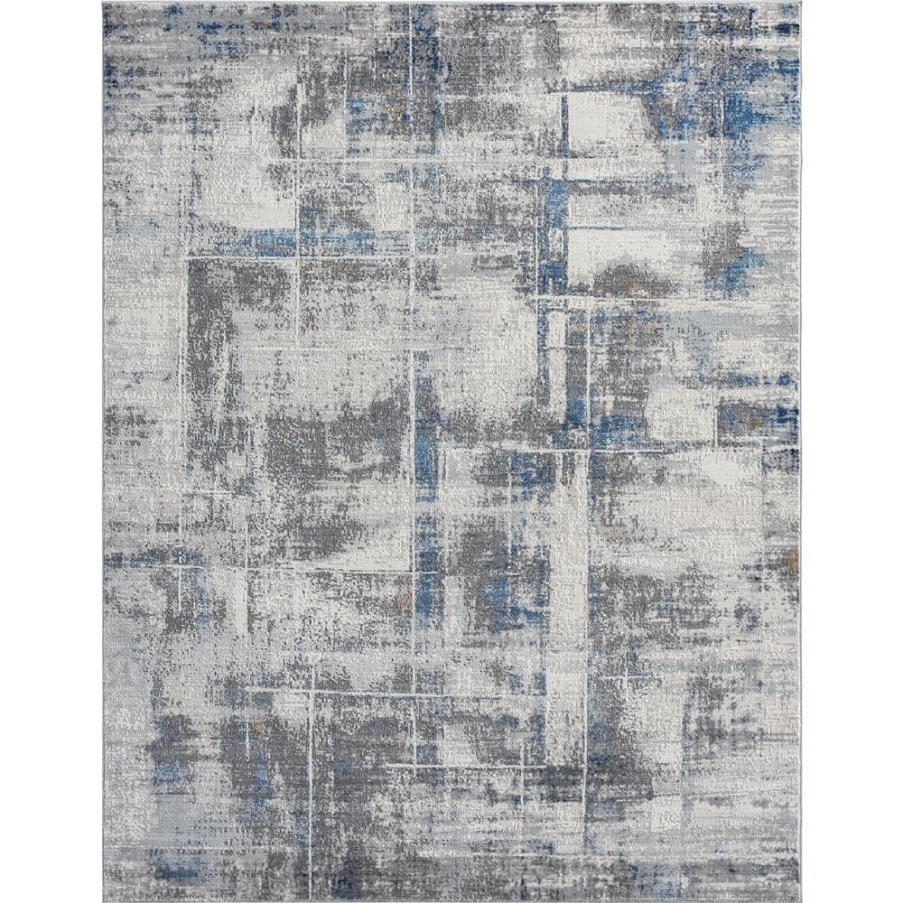 KALATY Grays/Azure 2 ft. x 3 ft. Area Rug LM-033 23 - The Home Depot